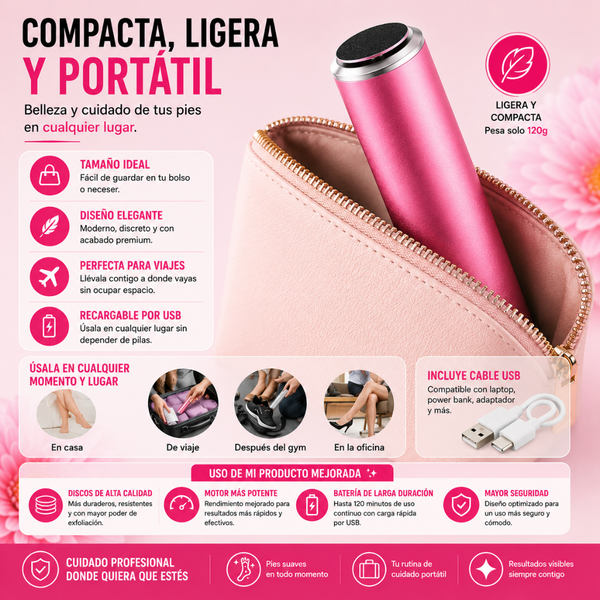 Lima Eléctrica Profesional™ para Pies Agrietados  Pies Suaves en Minutos.