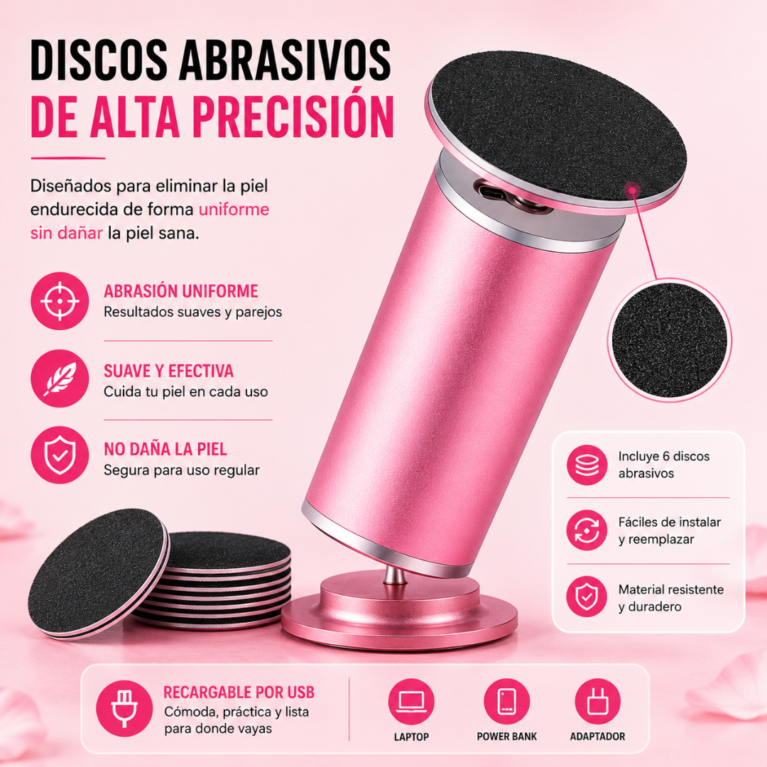 Lima Eléctrica Profesional™ para Pies Agrietados | Pies Suaves en Minutos.